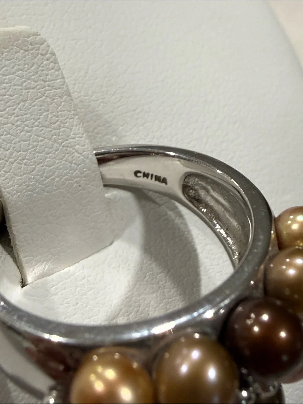 Honora Cultured Freshwater shades of brown pearl ring